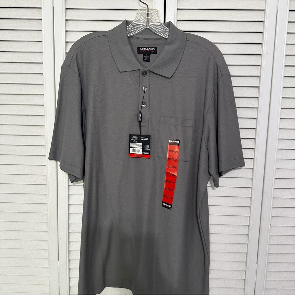 Kirkland Signature Men's Gray Polo Shirt